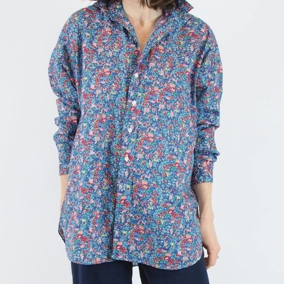 Frank & Eileen Tops - Frank & Eileen Silvio Floral Button-Up Shirt Sz XS Vibrant Colors